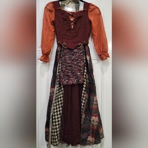 Hocus Pocus Mary Sanderson Kid's Costume Size Medium 8-10 Dress & Apron